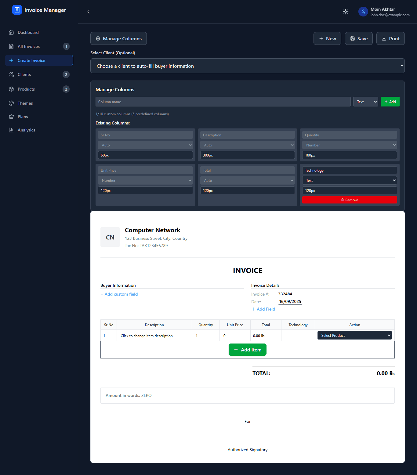 Invoice Manager